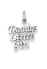 good-looking itty-bitty daddy's little girl white gold baby charm